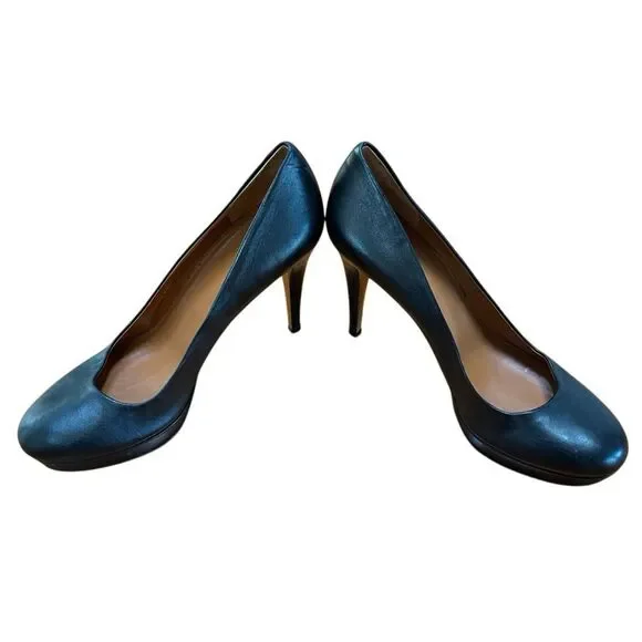 Gucci Nappa Charlotte Pump Stiletto Heels in Black Leather EU 38 US 8 MSRP $540 - Picture 4 of 10